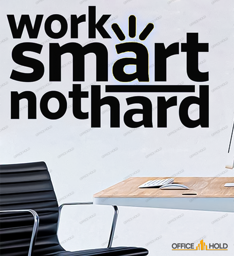 Work Smart Not Hard Inspirational Meeting Room Office Decor
