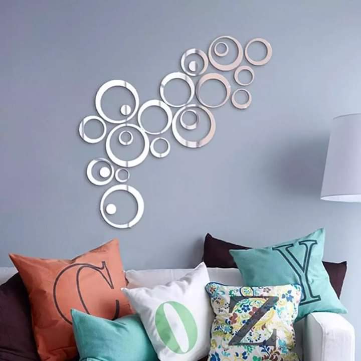 Silver Acrylic Mirror Rings(set of 22)